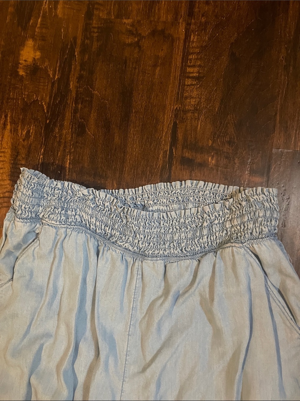 SO Light Blue Smocked Waist Wide Leg Pants - Picture 5 of 7